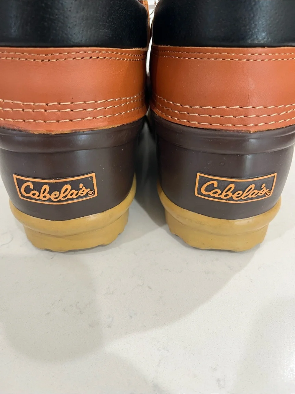 Wolverine Brown & Tan Waterproof Duck Boots with Yellow Laces